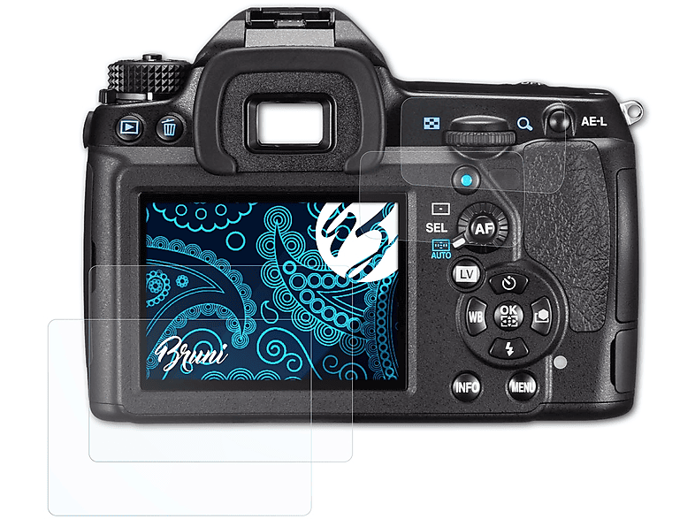 BRUNI 2x Basics-Clear Schutzfolie(für Pentax K-5 II)
