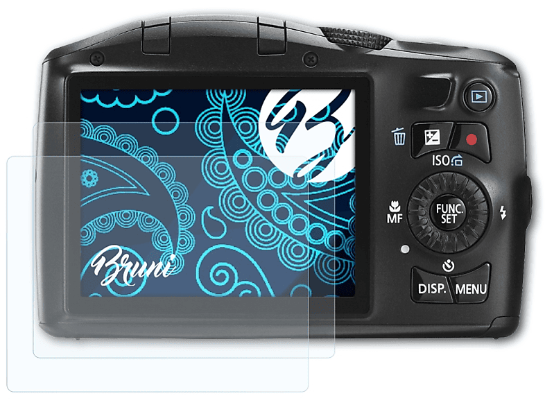 Bruni Displayschutzfolie Für Canon EOS M10 – Glasklar, Kratzfest | 2 Stück, Blasenfrei Anbringbar