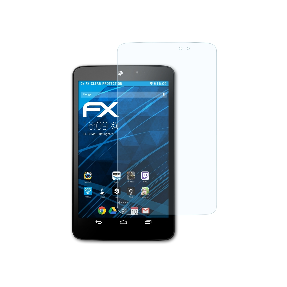2x ATFOLIX 8.3) Displayschutz(für Pad G FX-Clear LG