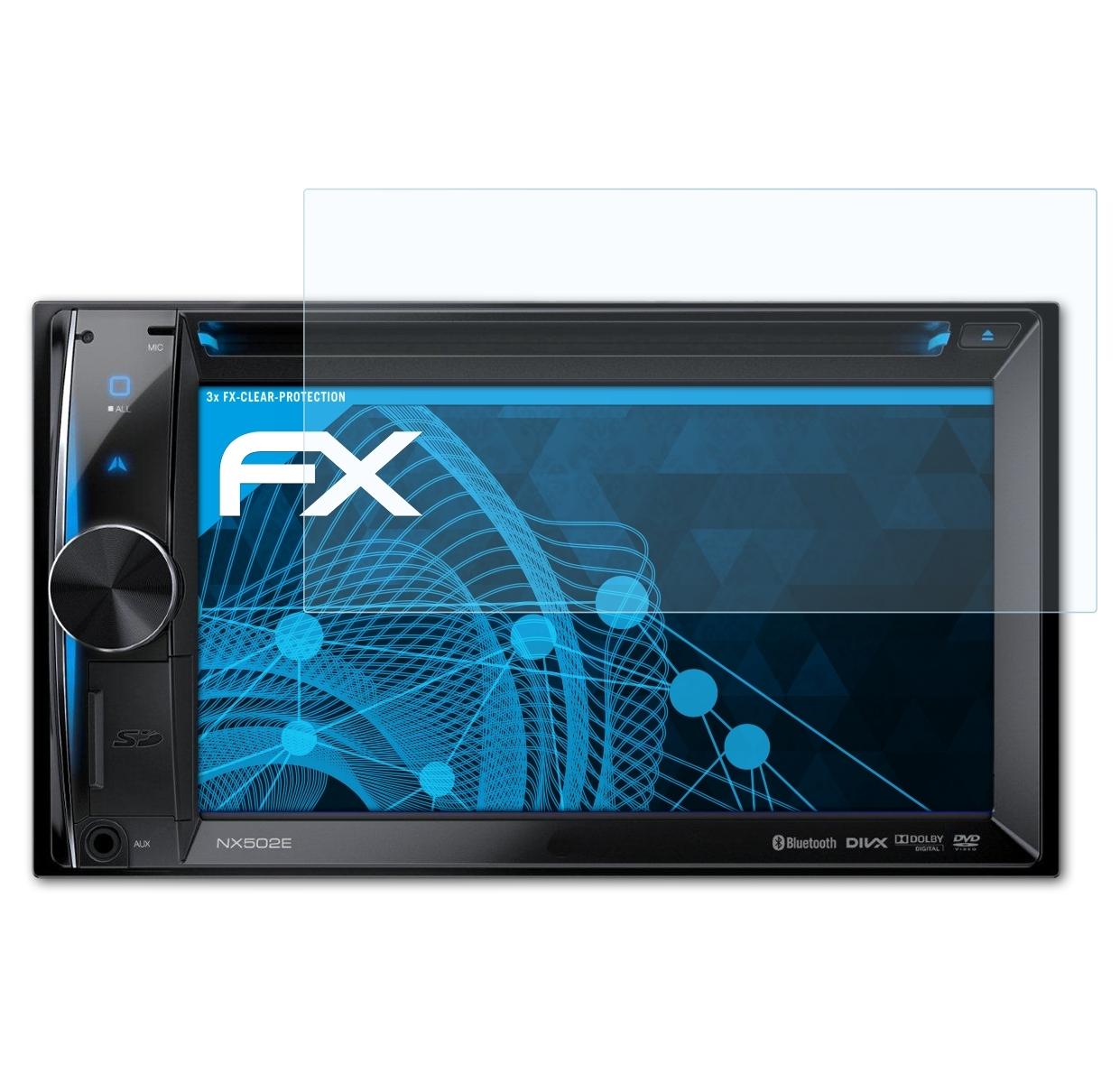 Clarion FX-Clear NX502E) 3x Displayschutz(für ATFOLIX