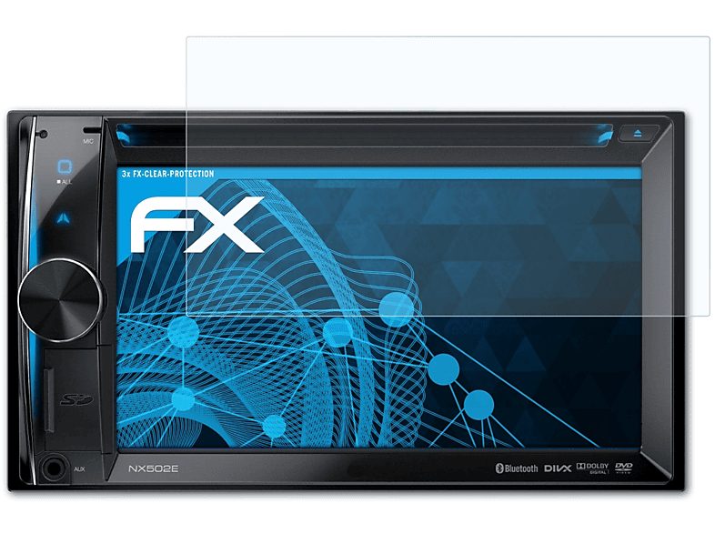 FX-Clear Clarion Displayschutz(für ATFOLIX NX502E) 3x