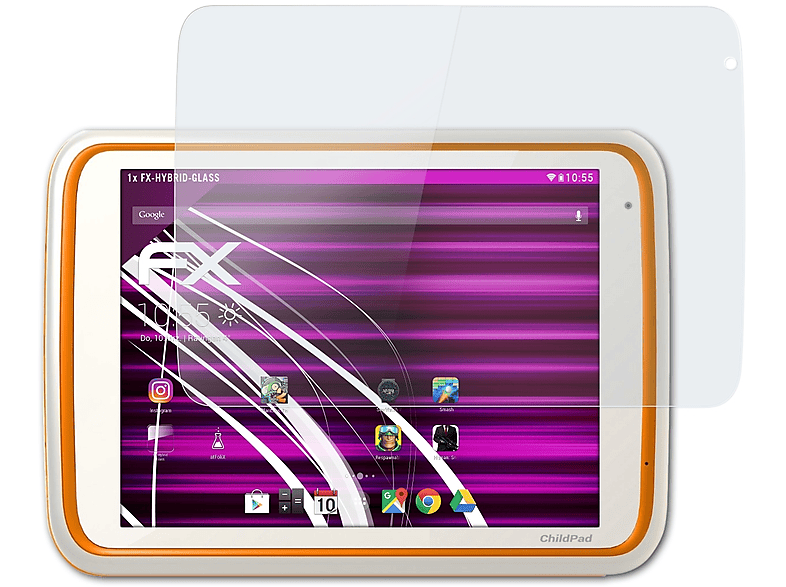 ATFOLIX FX-Hybrid-Glass Schutzglas(für Archos 80 ChildPad) | Tabletschutzfolien