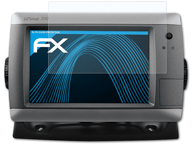 Displayschutz(für 3x GPSMap FX-Clear ATFOLIX Garmin 720s)