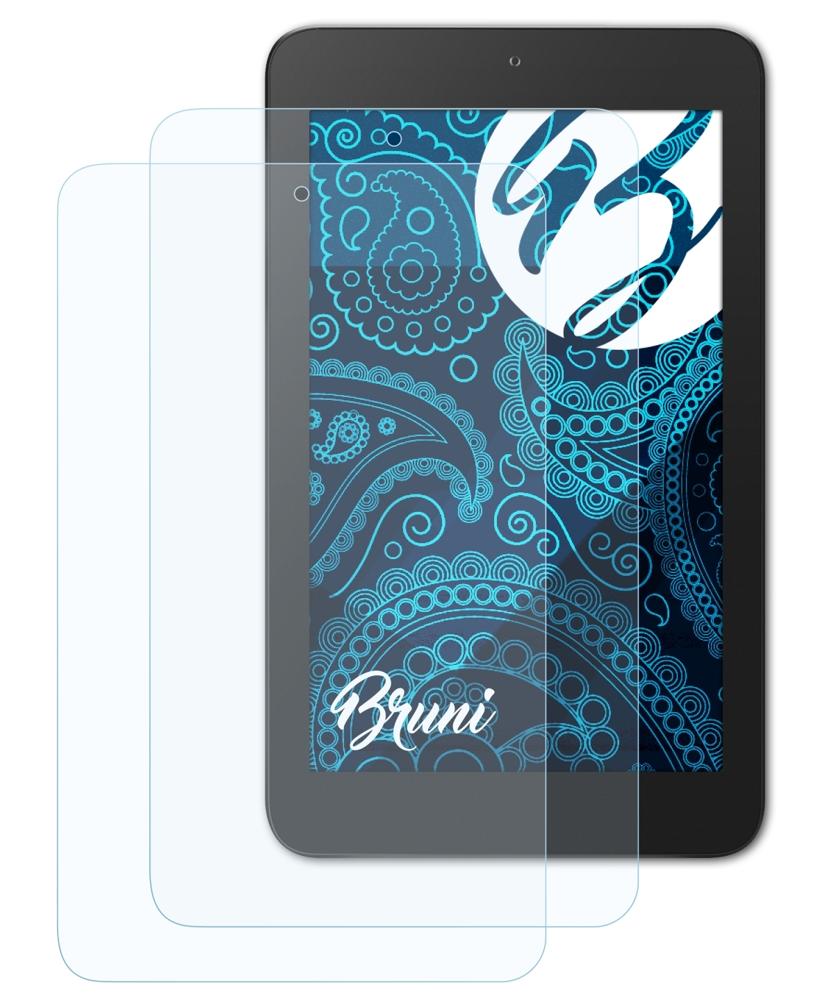 BRUNI 2x Basics-Clear Schutzfolie(für Asus (M80TA)) VivoTab Note 8