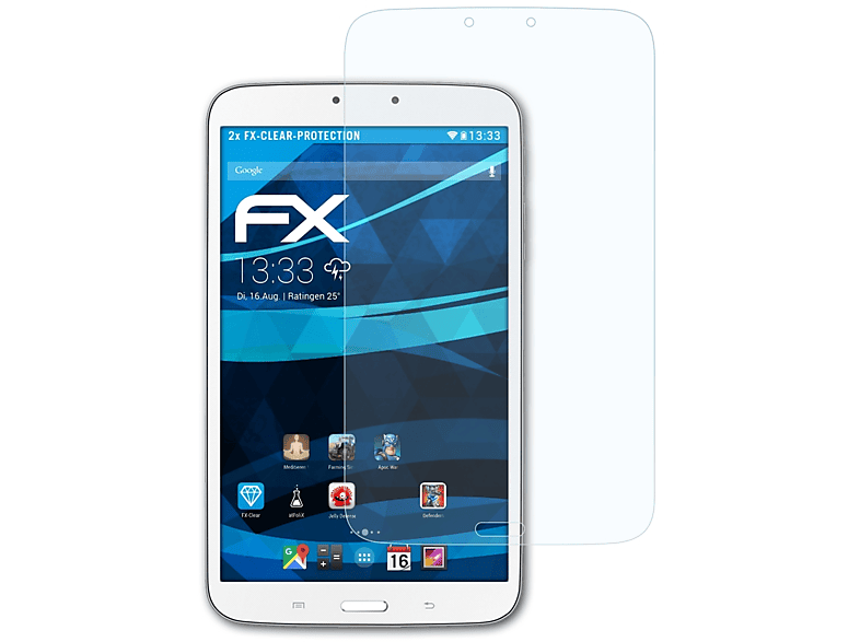 ATFOLIX 2x FX-Clear Displayschutz(für 8.0 Tab Samsung (WiFi Galaxy SM-T3100)) 3