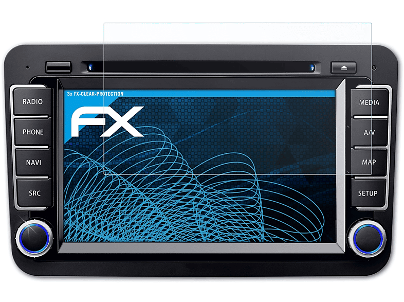 3x 835) FX-Clear Blaupunkt Displayschutz(für ATFOLIX Philadelphia