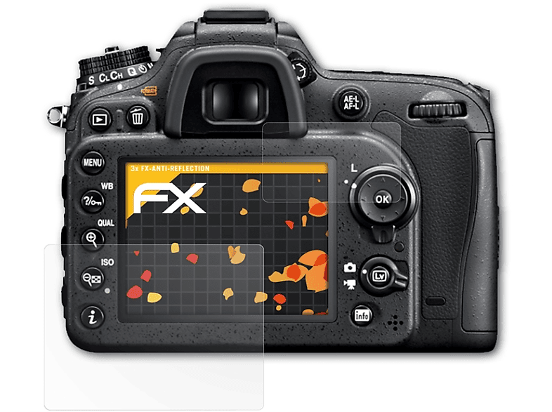 3x D7100) FX-Antireflex ATFOLIX Displayschutz(für Nikon