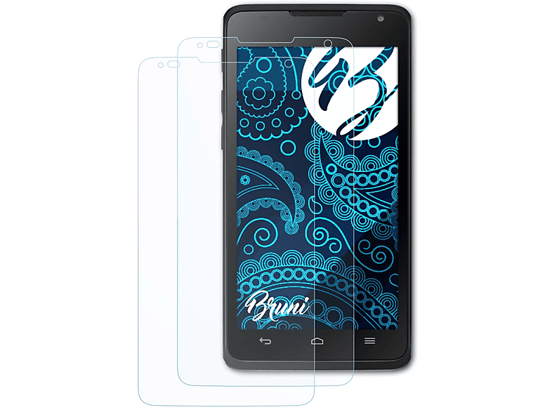 BRUNI 2x Basics-Clear Schutzfolie(für Huawei Ascend Y530)