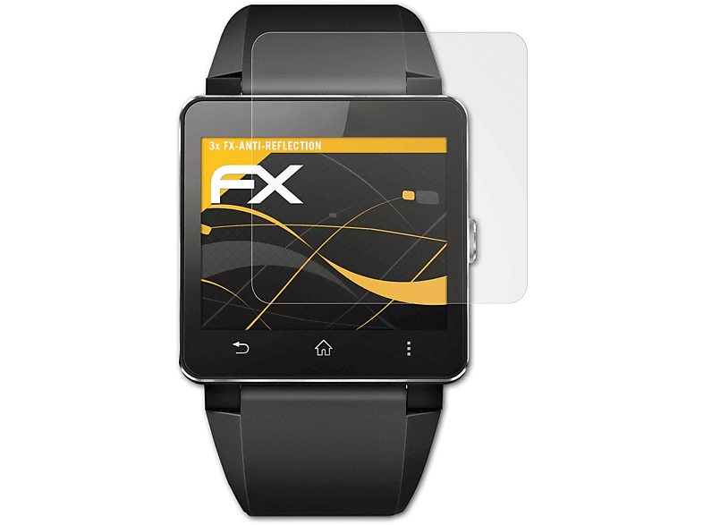 3x 2) FX-Antireflex Sony ATFOLIX SmartWatch Displayschutz(für