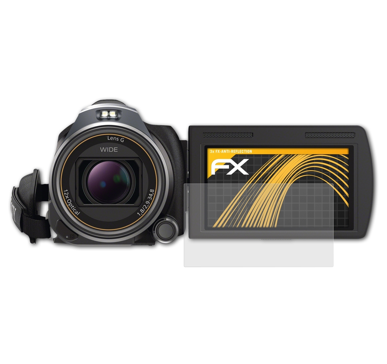 ATFOLIX 3x FX-Antireflex Displayschutz(für Sony HDR-PJ650VE)