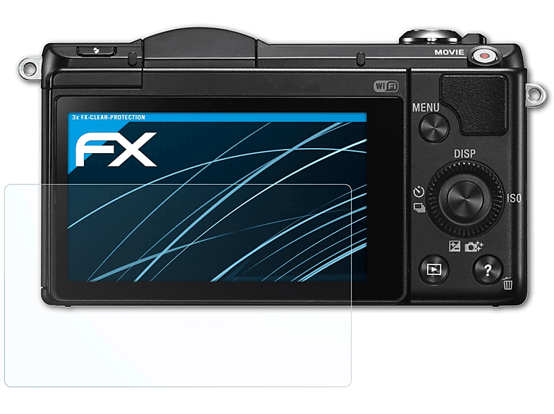 ATFOLIX 3x FX-Clear Displayschutz(für Sony Alpha a5000 (ILCE-5000))