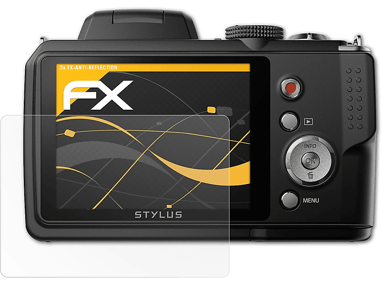 ATFOLIX 3x FX-Antireflex Displayschutz(für Olympus SP-820UZ) | Kamera Schutzfolie