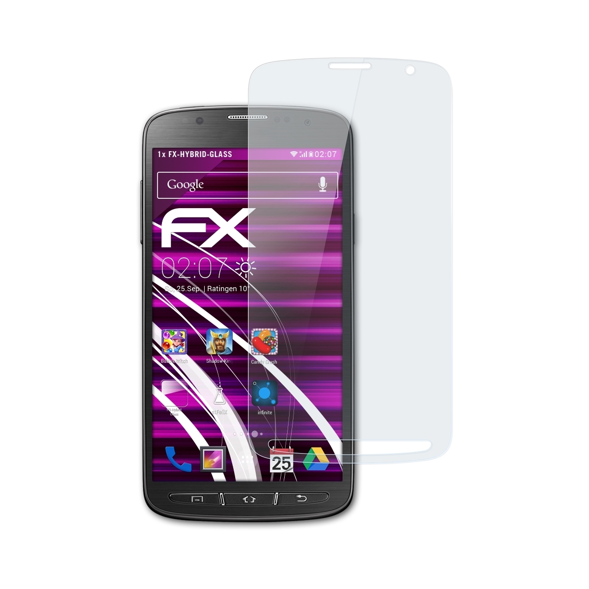 FX-Hybrid-Glass ATFOLIX Active) S4 Galaxy Samsung Schutzglas(für