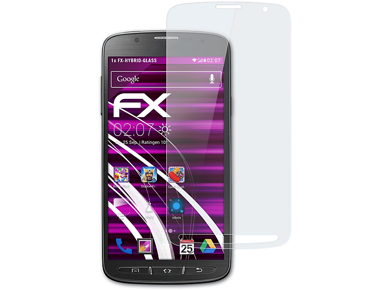 ATFOLIX Active) Samsung Schutzglas(für FX-Hybrid-Glass Galaxy S4