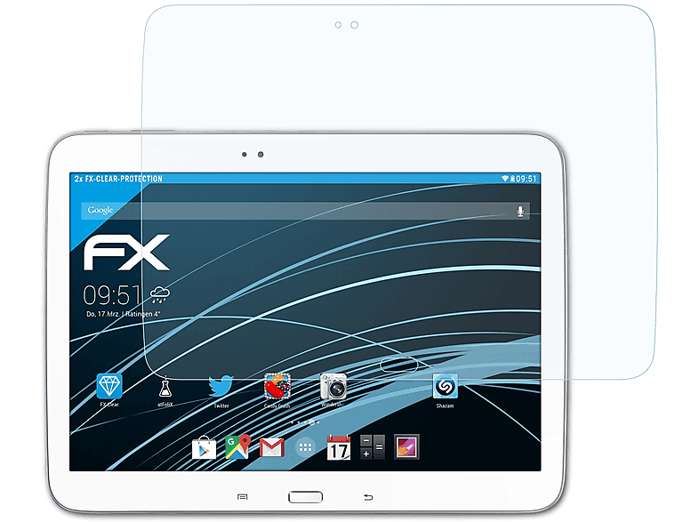 ATFOLIX 2x FX-Clear Displayschutz(für Samsung Galaxy Tab 3 10.1 (WiFi, 3G & LTE))