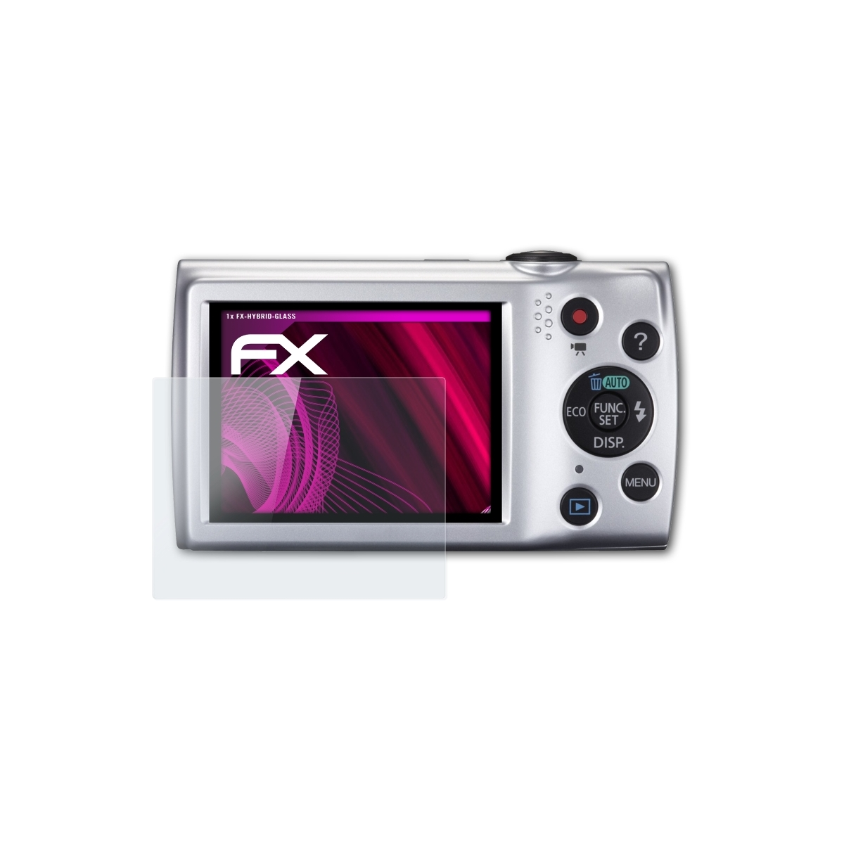 ATFOLIX A2500) PowerShot FX-Hybrid-Glass Schutzglas(für Canon