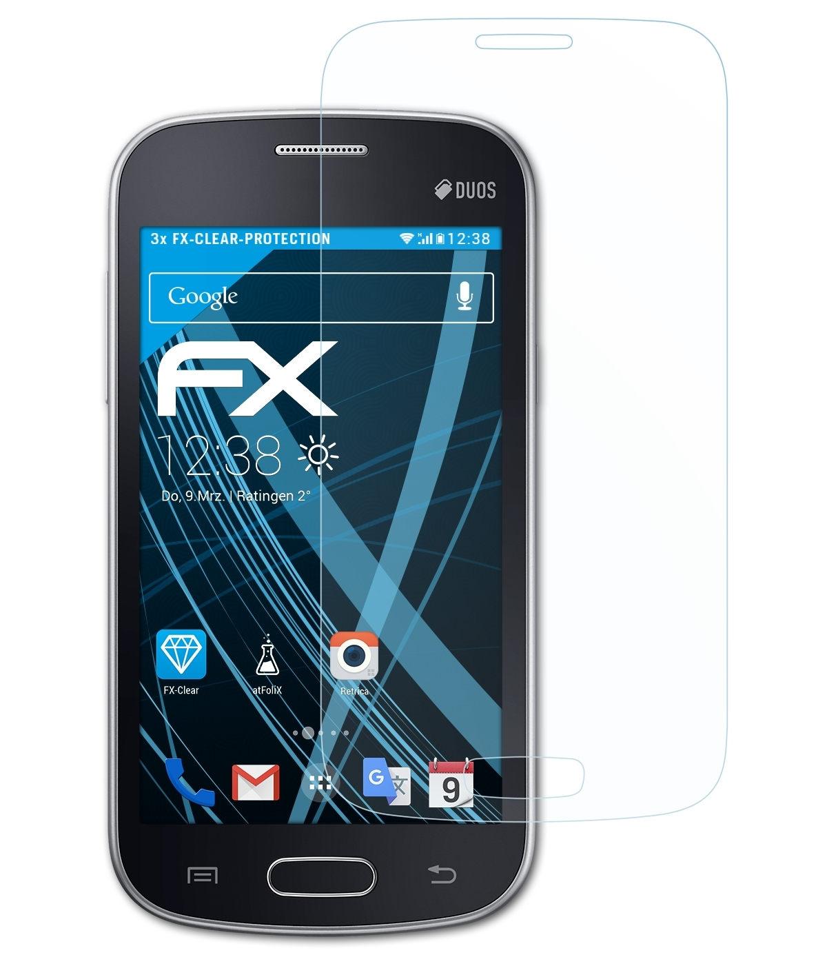 Galaxy ATFOLIX Displayschutz(für Samsung Star Pro 3x (GT-S7262)) FX-Clear