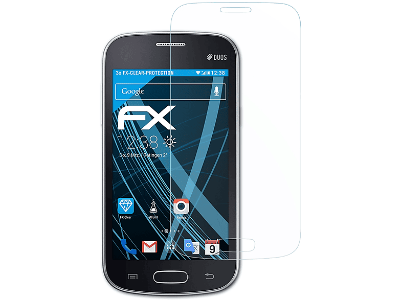 ATFOLIX 3x FX-Clear Displayschutz(für Samsung (GT-S7262)) Pro Star Galaxy