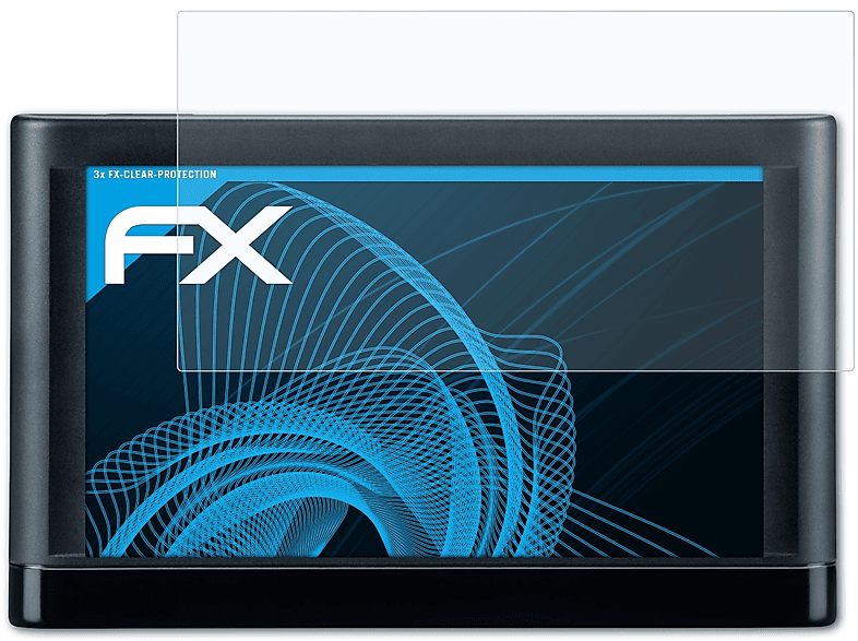 ATFOLIX 3x Garmin 66LMT) FX-Clear Displayschutz(für nüvi