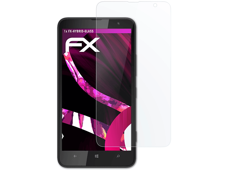 ATFOLIX FX-Hybrid-Glass Schutzglas(für Nokia Lumia 1320)