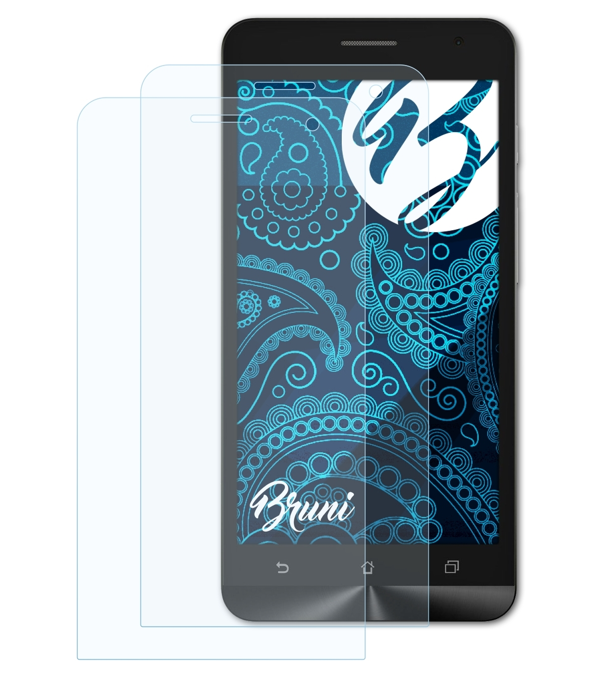BRUNI 2x Basics-Clear 5) Asus Schutzfolie(für ZenFone