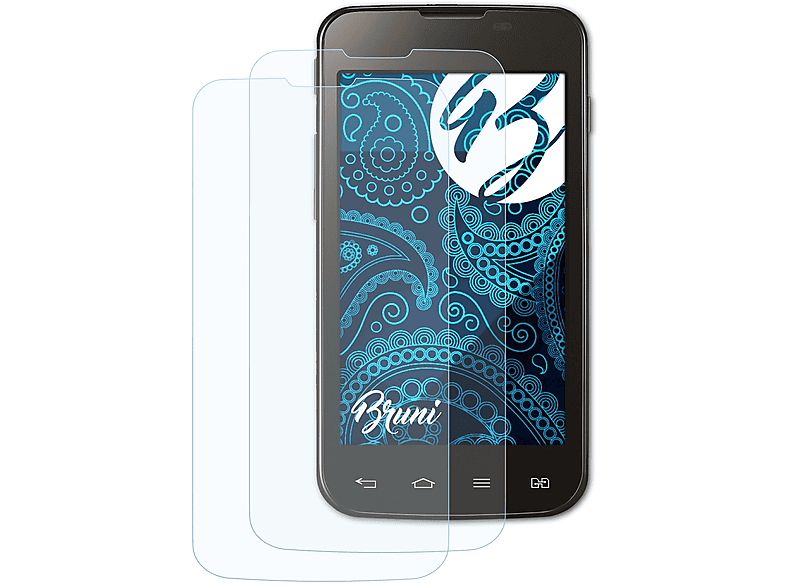 BRUNI 2x Basics-Clear Schutzfolie(für LG Optimus L5 II Dual (E455))
