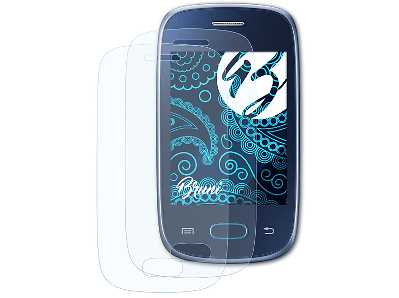 BRUNI 2x Basics-Clear Schutzfolie(für Samsung Galaxy Pocket Neo (GT-S5310))