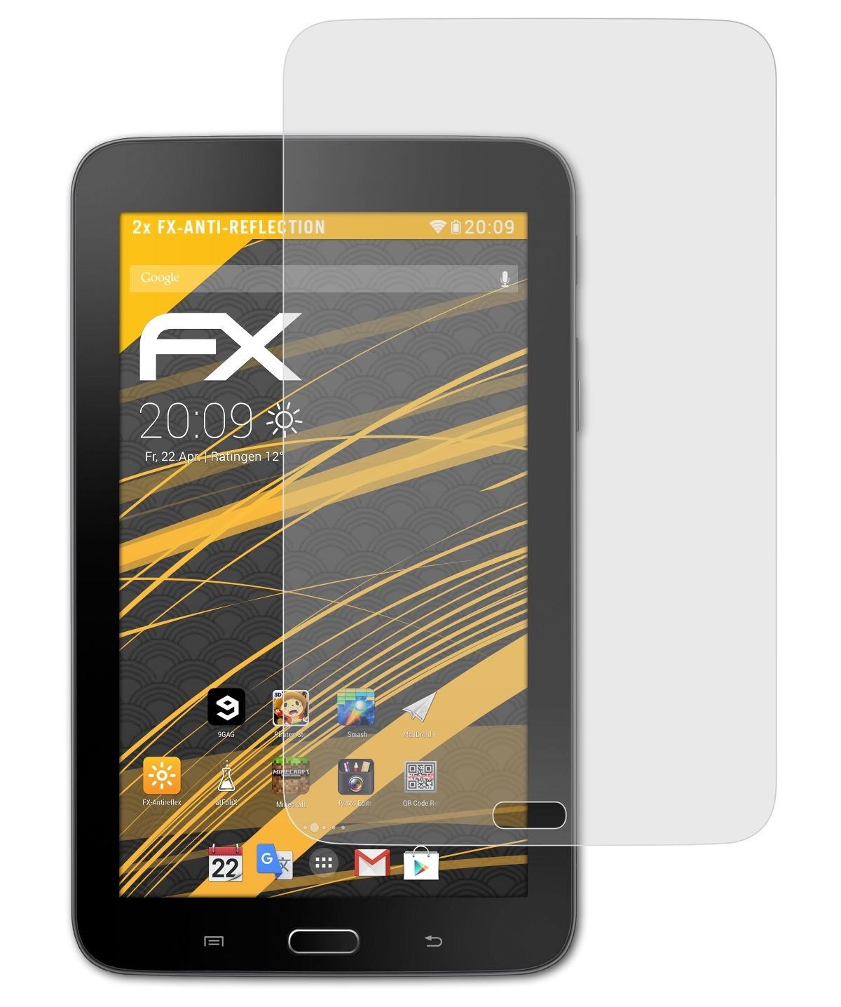 ATFOLIX 2x 7.0 Tab Lite) 3 FX-Antireflex Displayschutz(für Samsung Galaxy