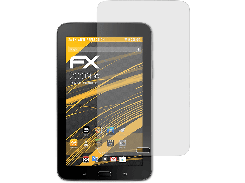 ATFOLIX 2x FX-Antireflex Displayschutz(für Samsung Galaxy Tab 3 7.0 Lite)