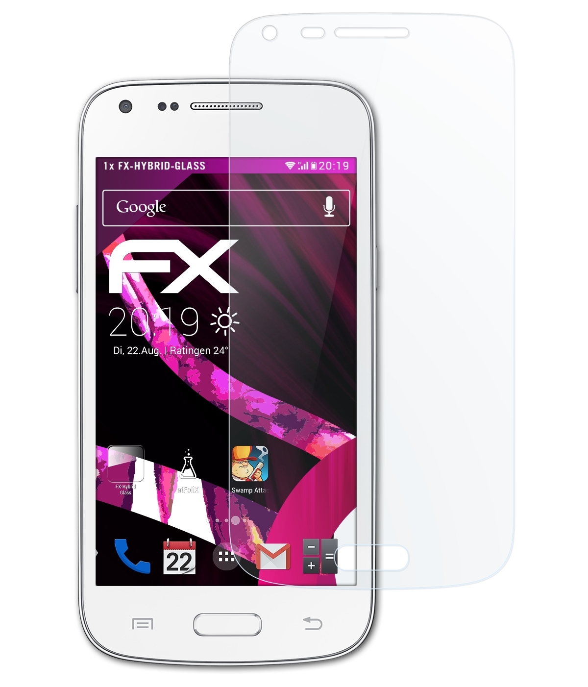 ATFOLIX FX-Hybrid-Glass Schutzglas(für Core Samsung G3500) Galaxy Plus