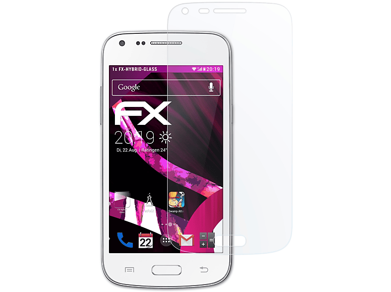 ATFOLIX FX-Hybrid-Glass Schutzglas(für Samsung Galaxy G3500) Plus Core