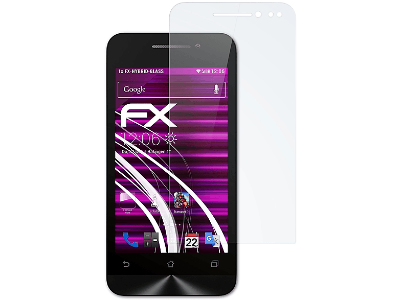 ATFOLIX FX-Hybrid-Glass Schutzglas(für Asus ZenFone 4)
