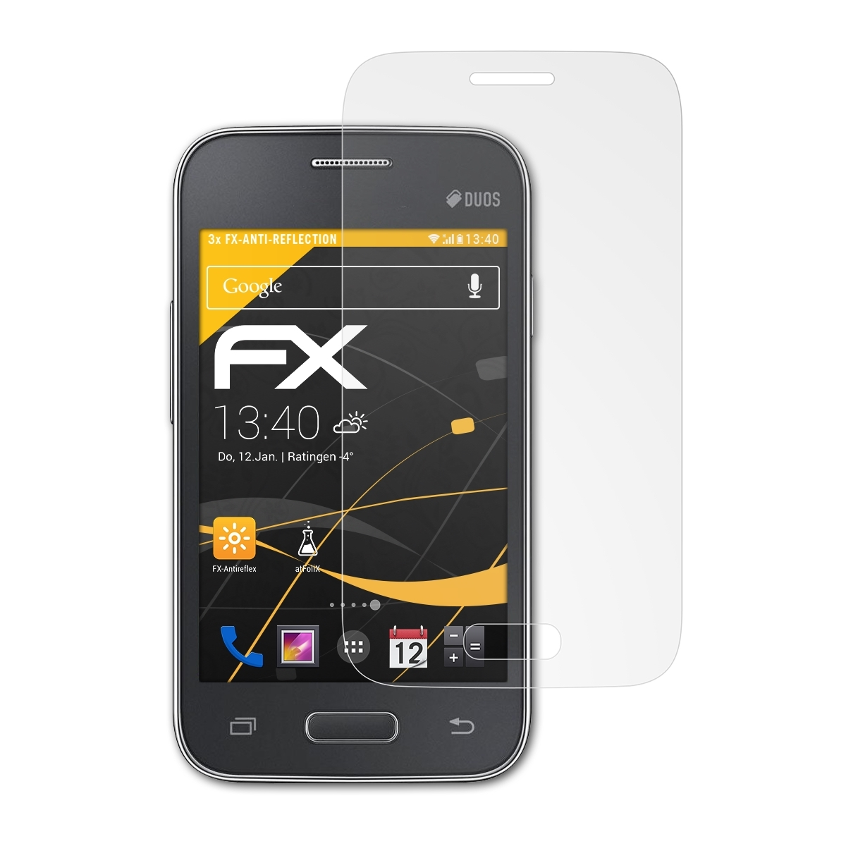 ATFOLIX 3x Galaxy Samsung FX-Antireflex Displayschutz(für 2 (SM-G130E)) Star