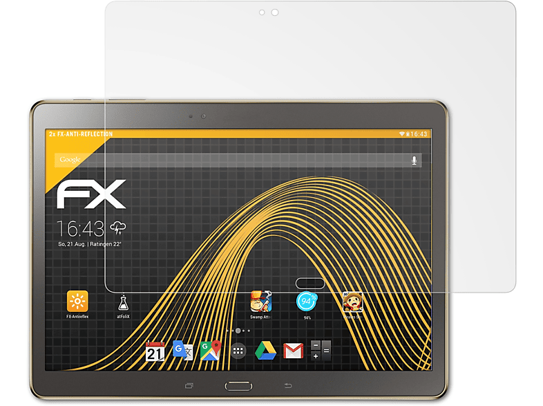 ATFOLIX 2x FX-Antireflex Displayschutz(für Samsung Galaxy Tab S 10.5 (WiFi & LTE Model))