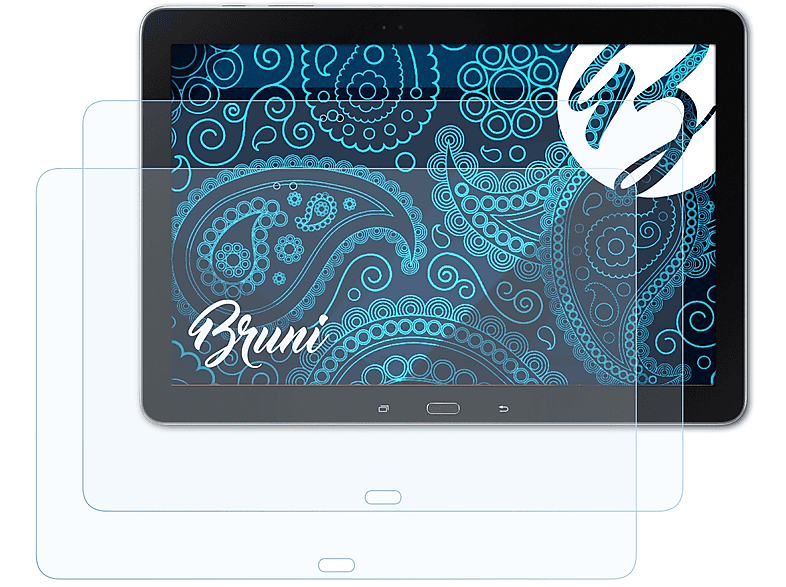 BRUNI 2x Basics-Clear Schutzfolie(für Samsung Galaxy TabPro 12.2 Wi-Fi (SM-T900))