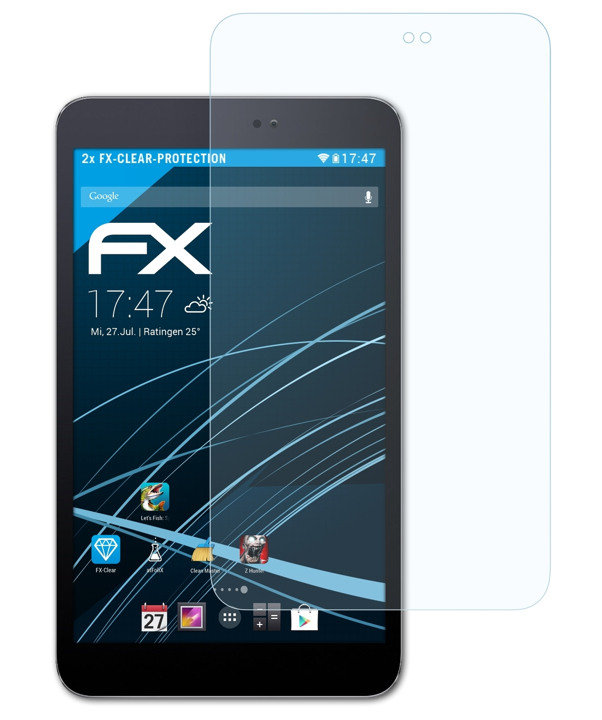 FX-Clear (ME581CL)) Pad MeMO Asus 2x 8 Displayschutz(für ATFOLIX