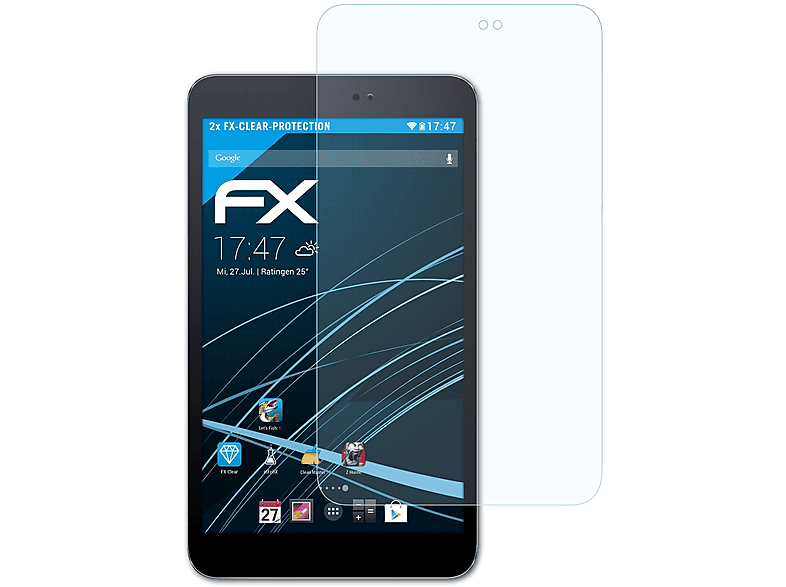 Displayschutz(für Asus Pad FX-Clear MeMO 2x ATFOLIX 8 (ME581CL))