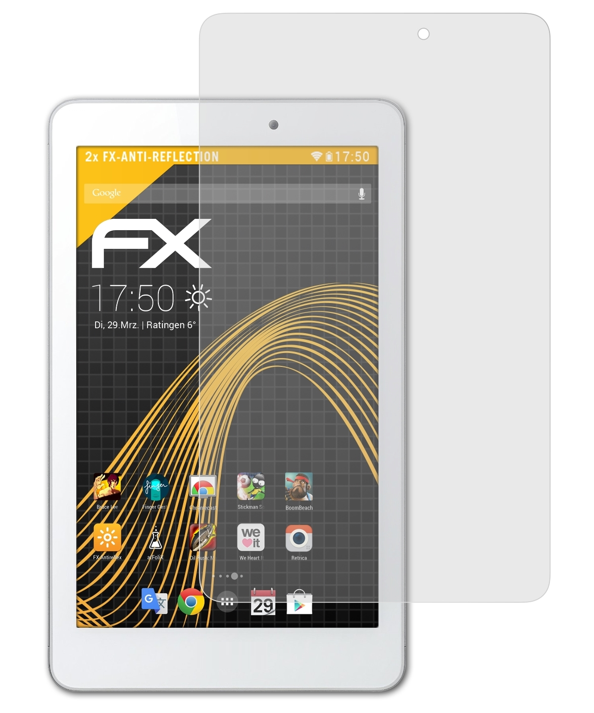 ATFOLIX 2x FX-Antireflex Acer Tab (A1-840FHD)) Iconia Displayschutz(für 8