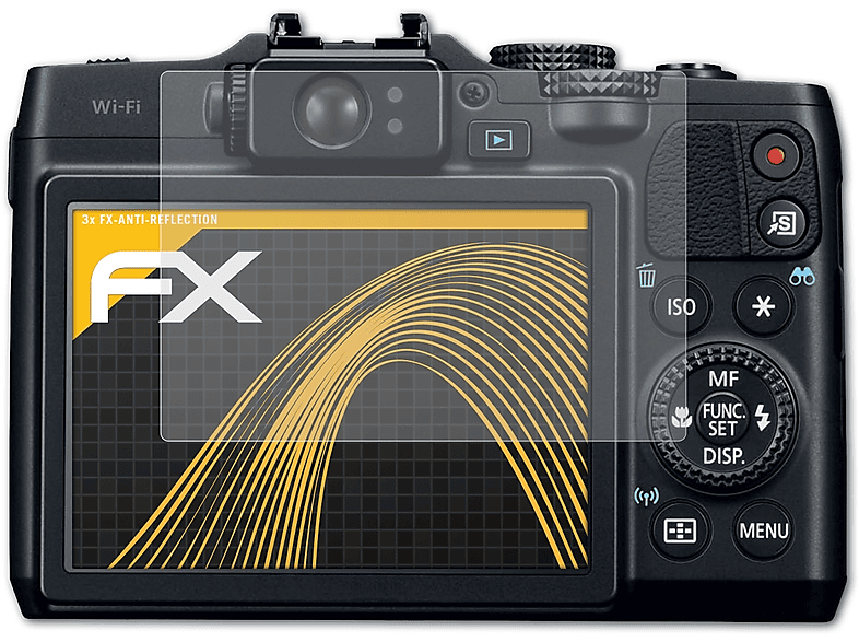 ATFOLIX 3x FX-Antireflex Displayschutz(für Canon PowerShot G16)
