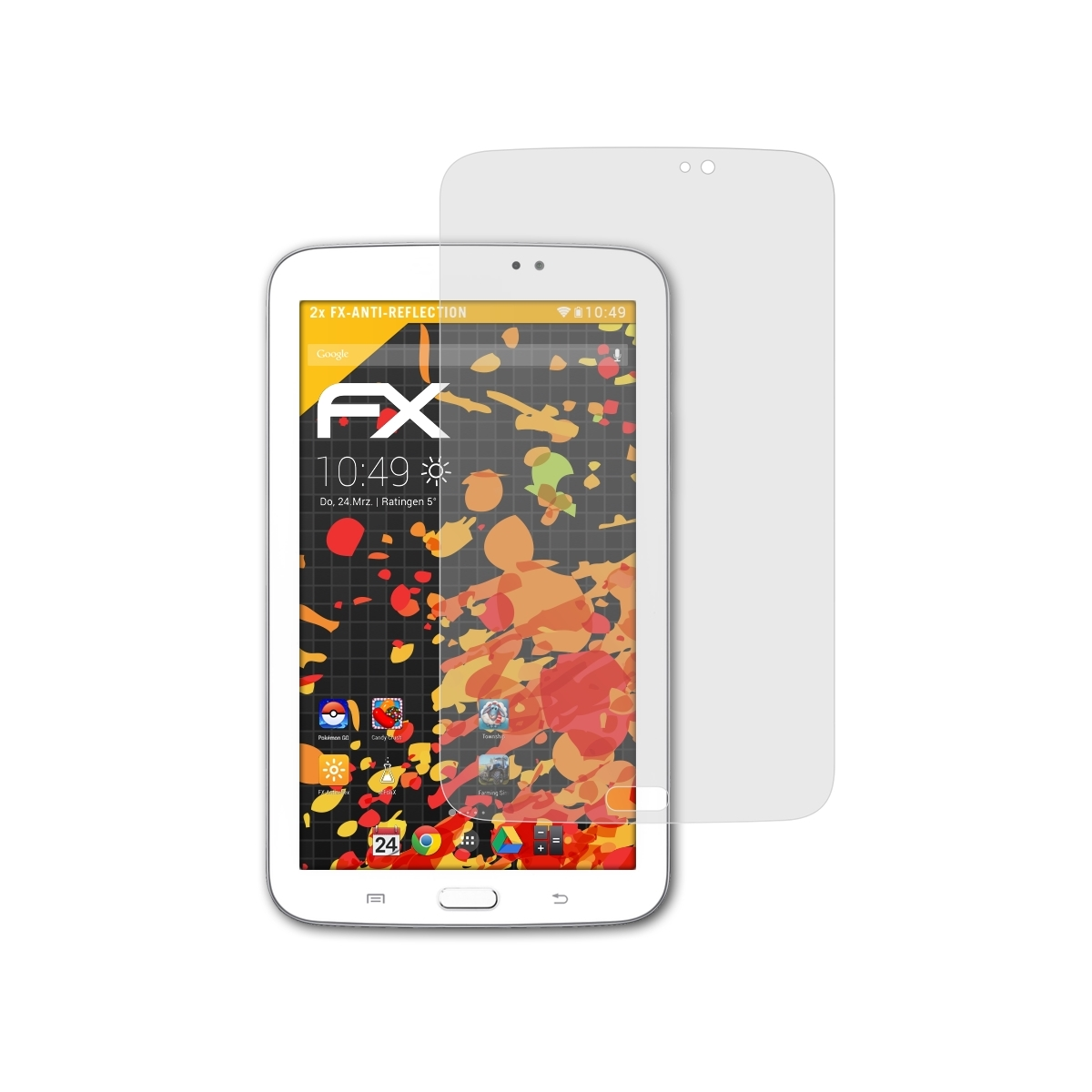 ATFOLIX 2x FX-Antireflex Displayschutz(für Samsung Tab 3 SM-T2100)) (WiFi 7.0 Galaxy