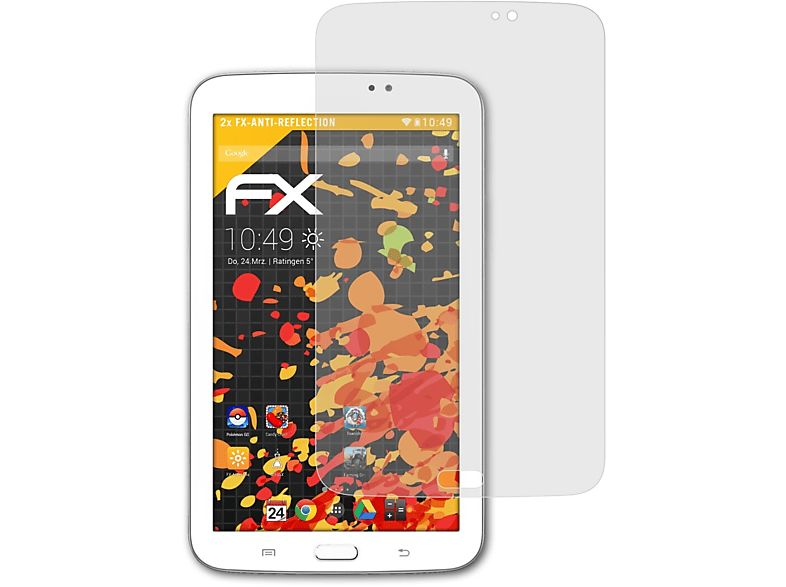 ATFOLIX 2x FX-Antireflex Displayschutz(für Samsung Galaxy Tab 3 7.0 (WiFi SM-T2100))