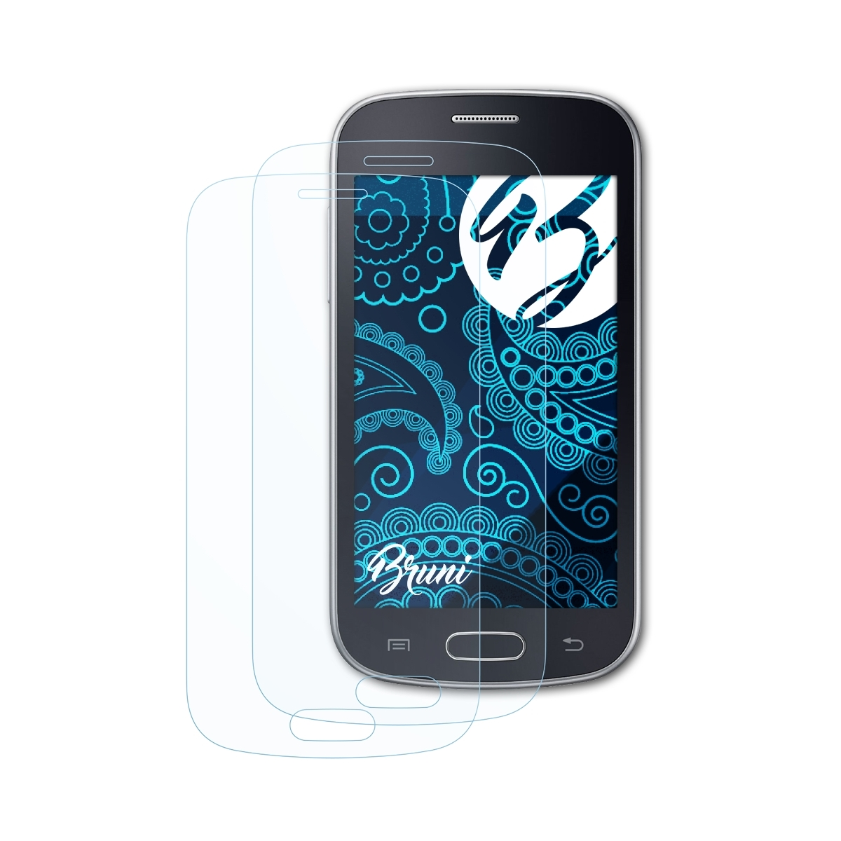 BRUNI 2x Basics-Clear Samsung Schutzfolie(für Galaxy Lite (GT-S7390)) Trend