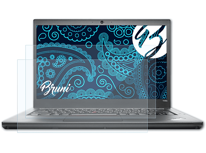 BRUNI 2x Basics-Clear T440) Schutzfolie(für ThinkPad Lenovo