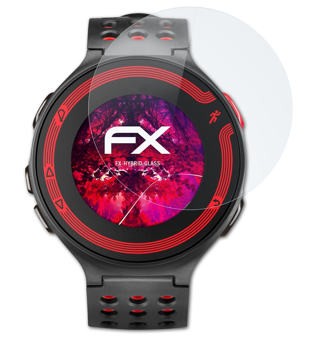 ATFOLIX FX-Hybrid-Glass Schutzglas(für Garmin Forerunner 220)