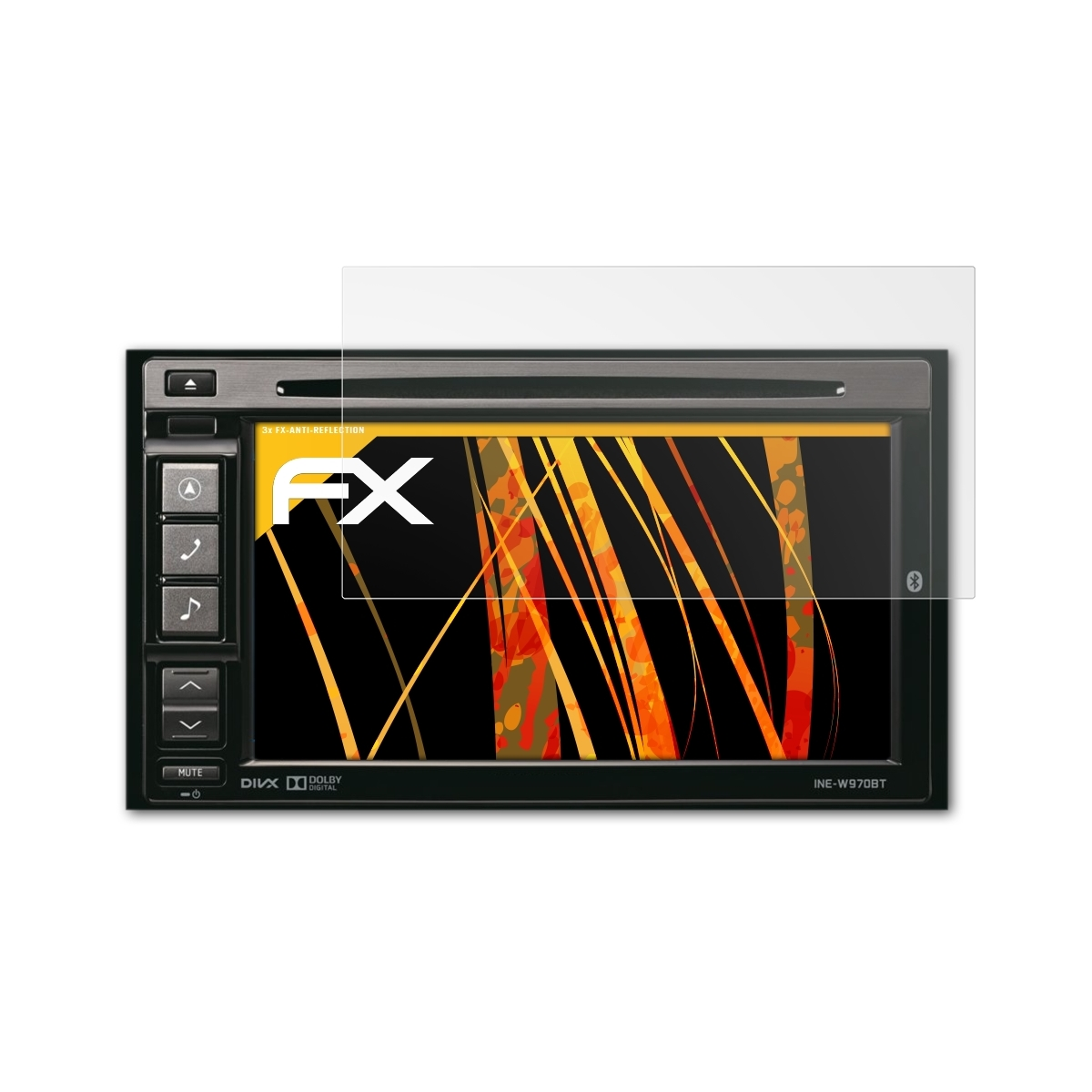 ATFOLIX 3x FX-Antireflex Alpine INE-W970BT) Displayschutz(für