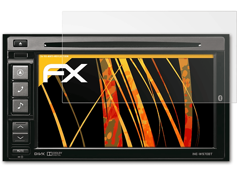ATFOLIX 3x Displayschutz(für FX-Antireflex Alpine INE-W970BT)