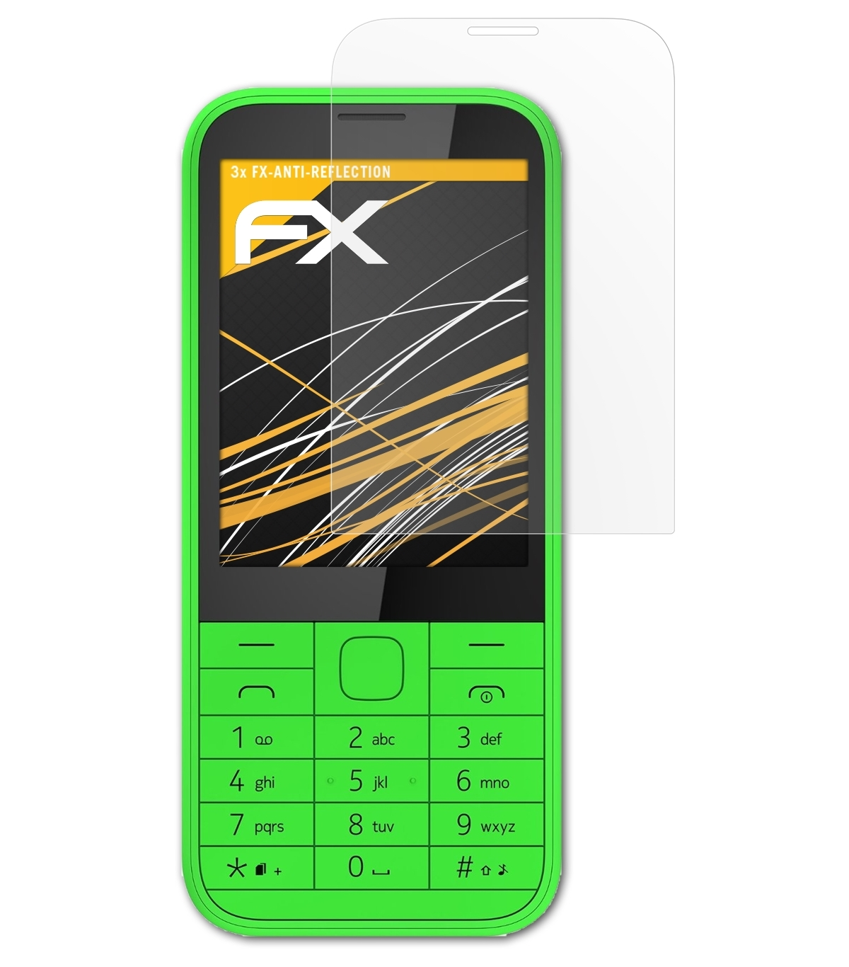 ATFOLIX 3x (Microsoft)) Displayschutz(für 225 FX-Antireflex Nokia
