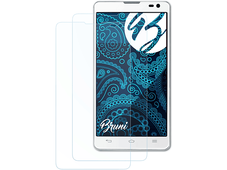 BRUNI 2x Basics-Clear Schutzfolie(für LG Optimus L9 II (D605))