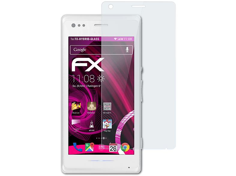 ATFOLIX FX-Hybrid-Glass Schutzglas(für Sony Xperia M)