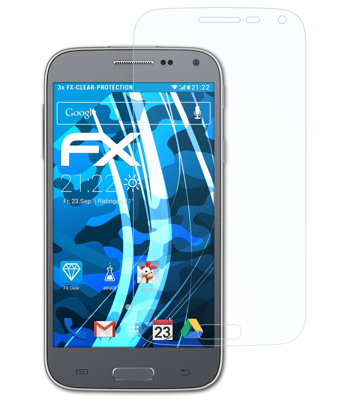 ATFOLIX 3x FX-Clear Displayschutz(für Samsung Beam 2) Galaxy